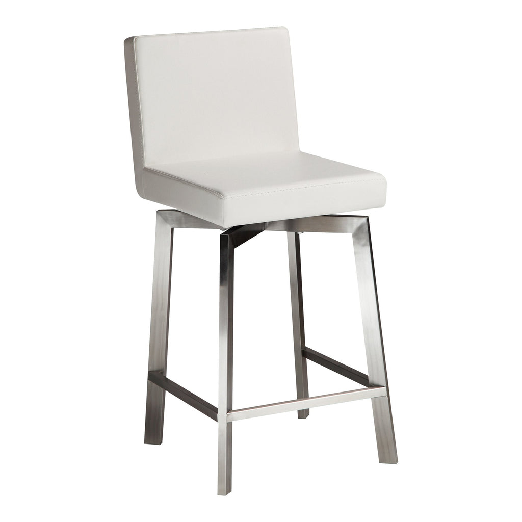 Giro Swivel Counter Stool, White