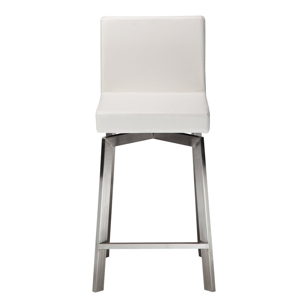 Giro Swivel Counter Stool, White