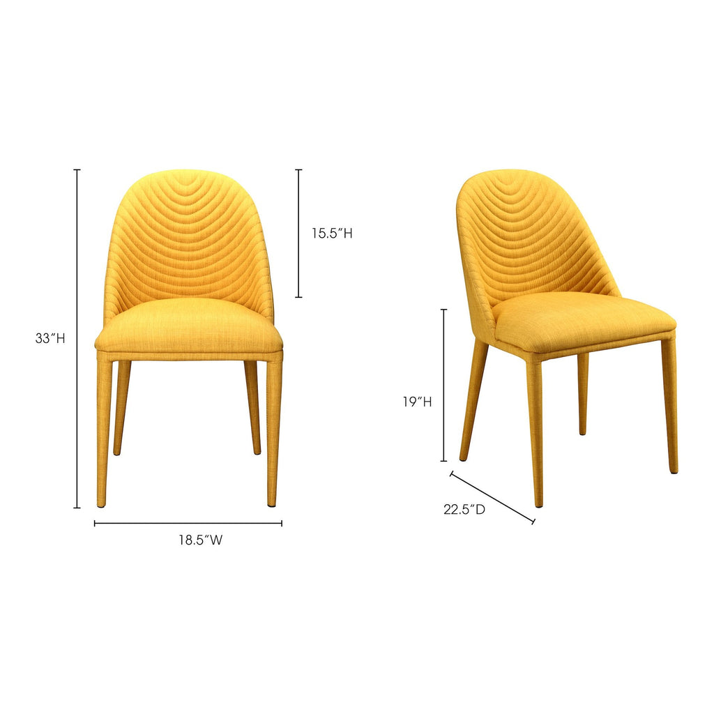 Libby Dining Chair, Yellow, Set of 2