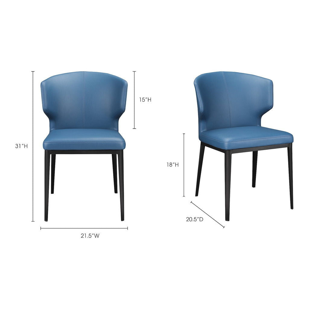 Delaney Side Chair, Blue, Set of 2