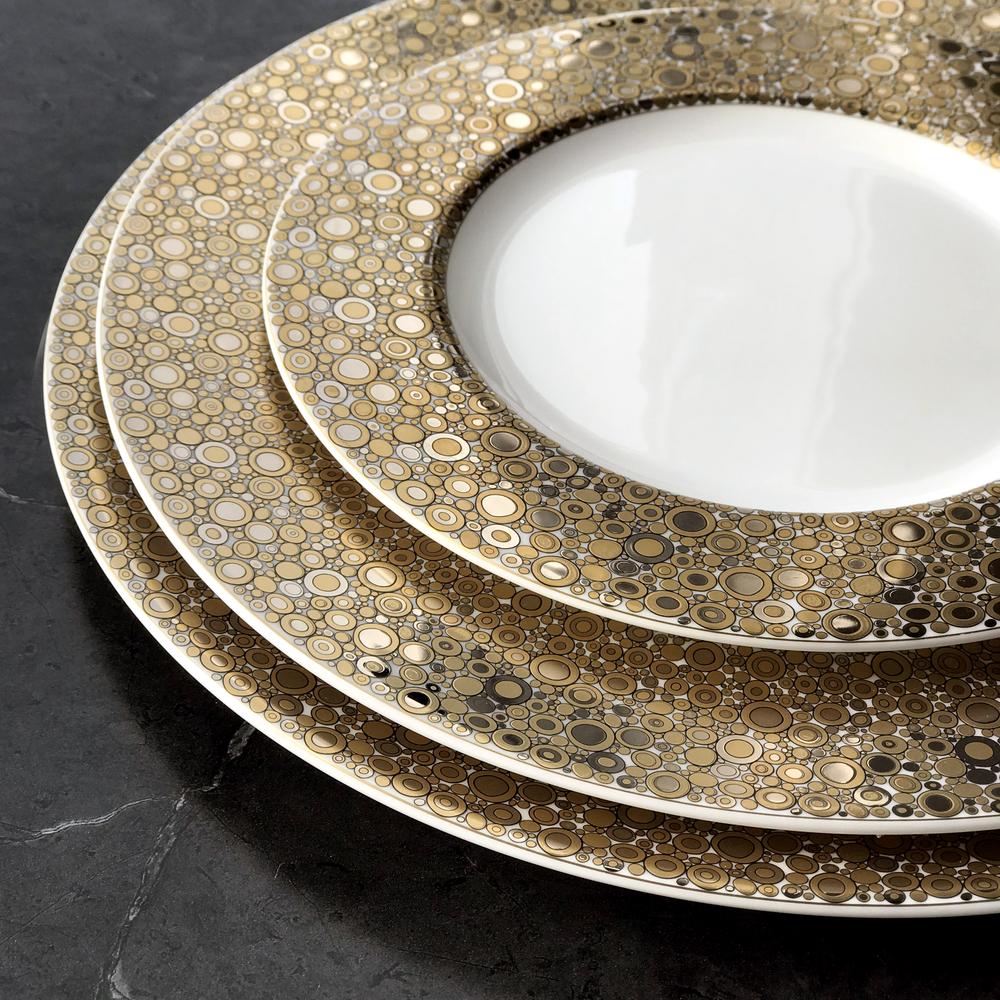 Ellington Shimmer- Gold & Platinum Dinner Plate