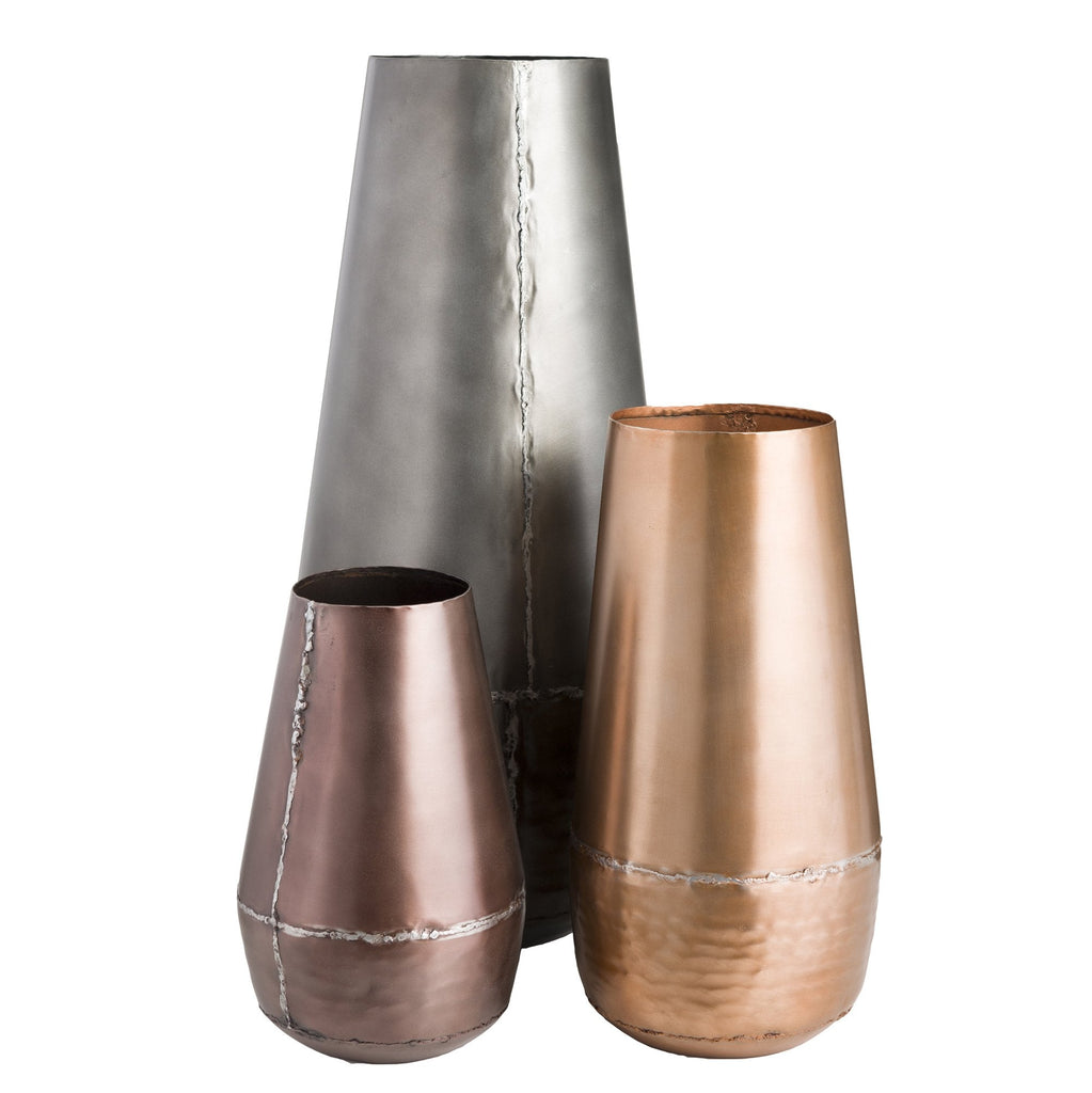 Earth Wind & Fire Metal Vase - Grey