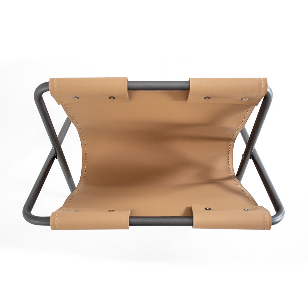 Ex Magazine Rack with a Leather Storage Compartment for Your Reading Materials