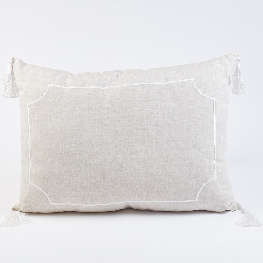 Embroidered Linen Pillow