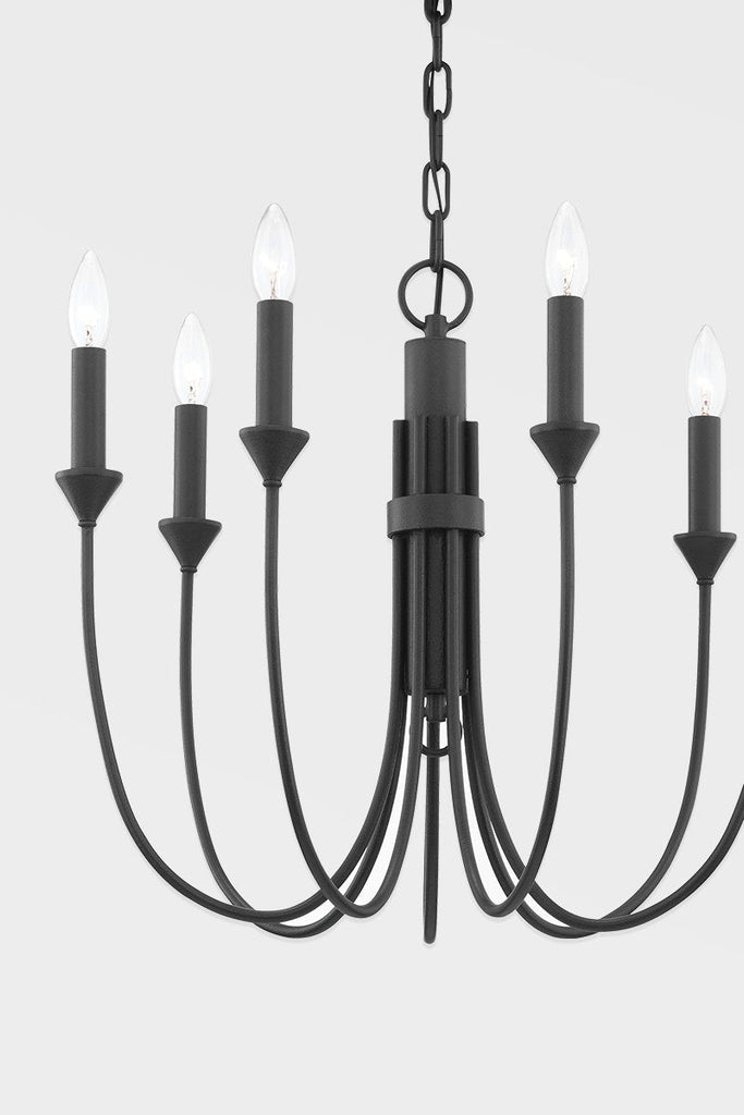 Cate 7 Light Chandelier - Iron And Steel