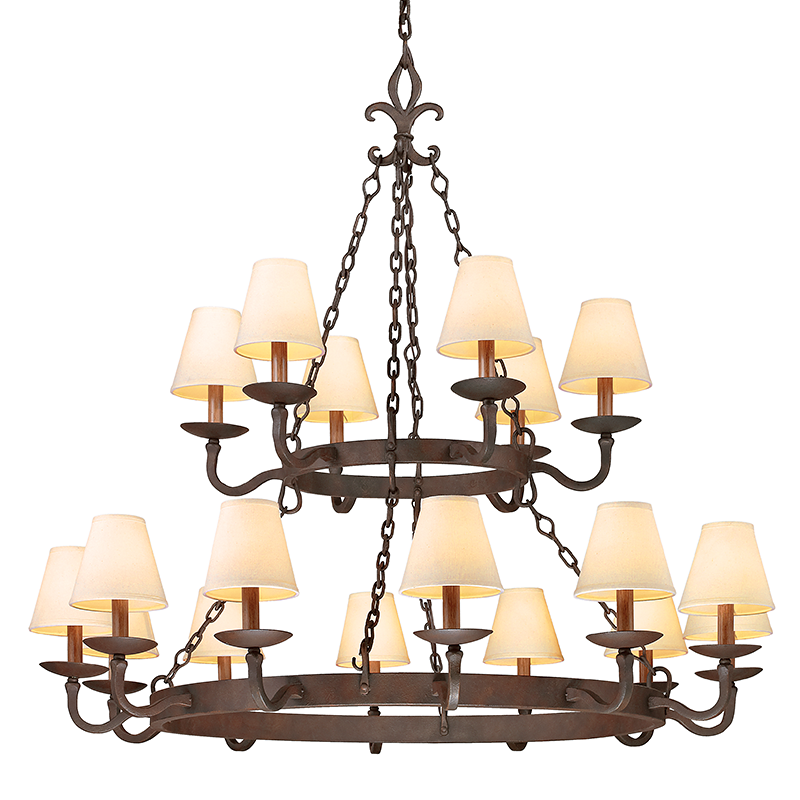 Lyon Chandelier 44" - Burnt Sienna