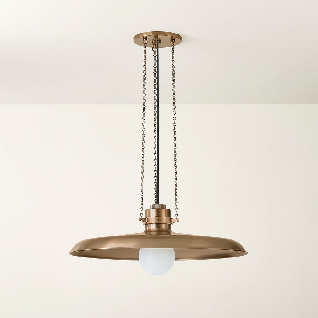 Rainhill Pendant - Patina Brass, 24"