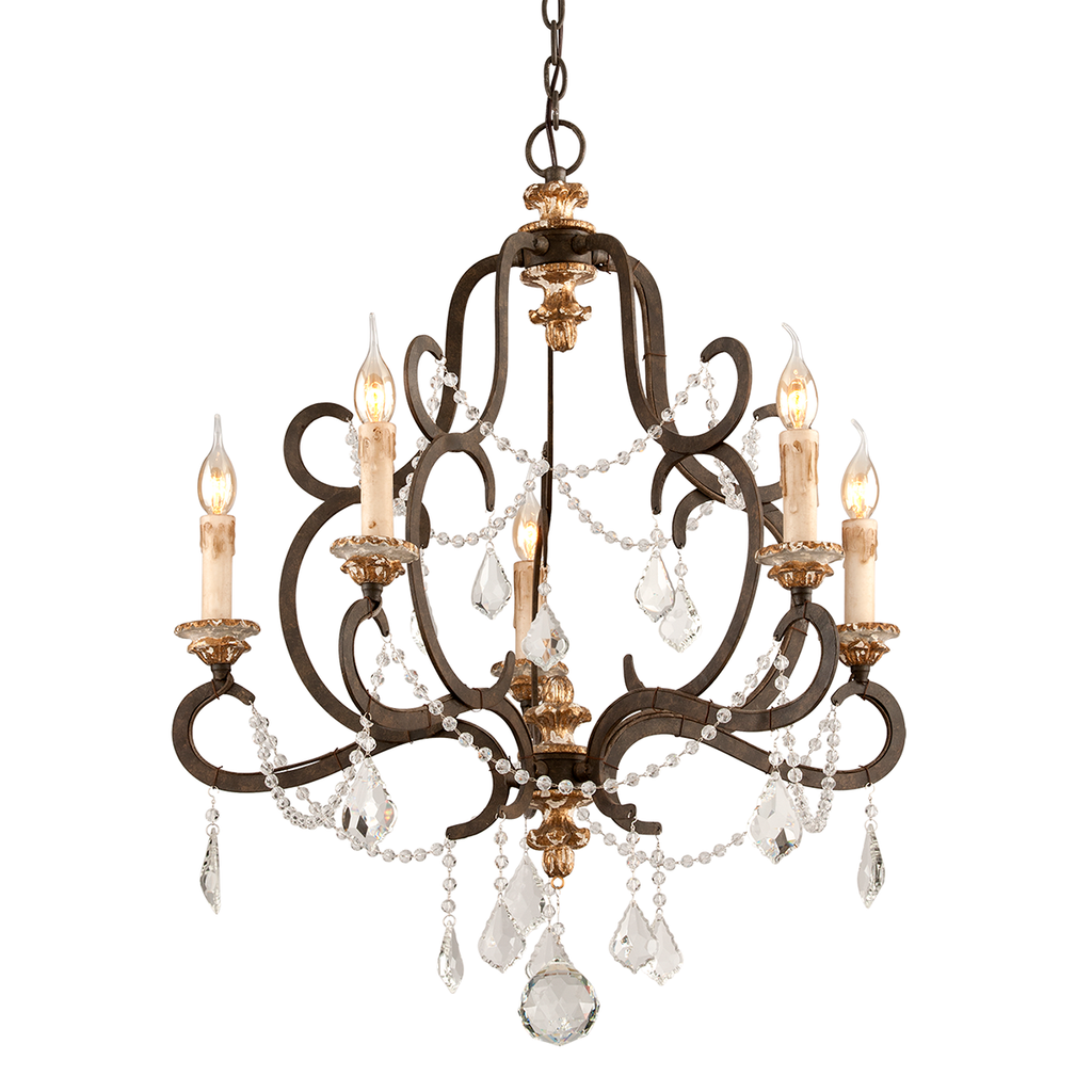 Bordeaux Chandelier - Hand-Worked Iron