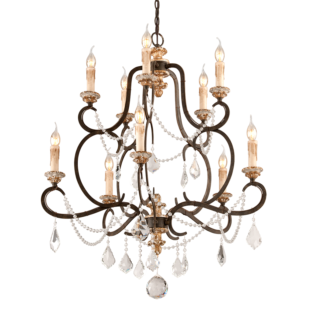 Bordeaux Chandelier 38" - Parisian Bronze