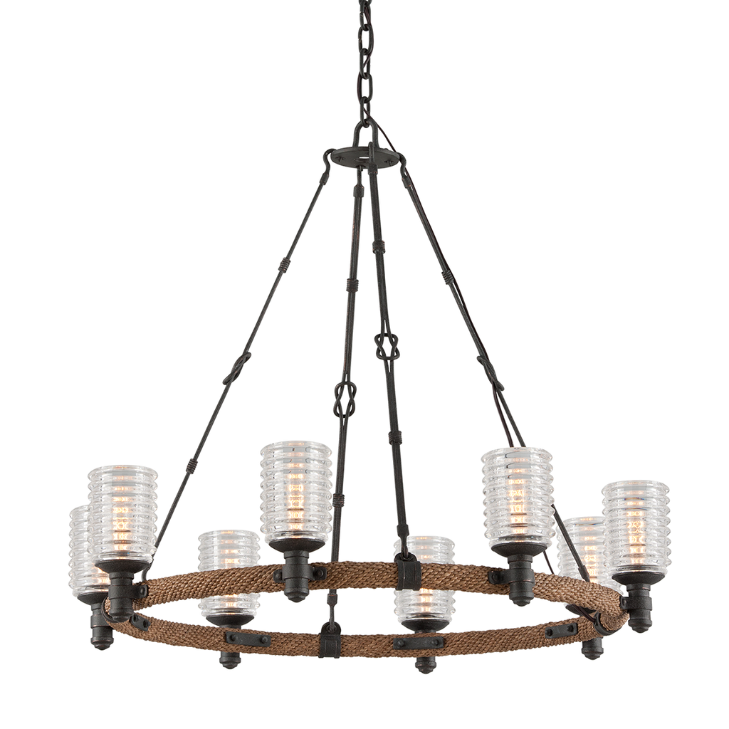 Embarcadero Chandelier 24" - Shipyard Bronze