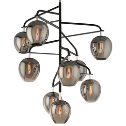 Odyssey Chandelier 54" - Carbide Black Polished Nickel