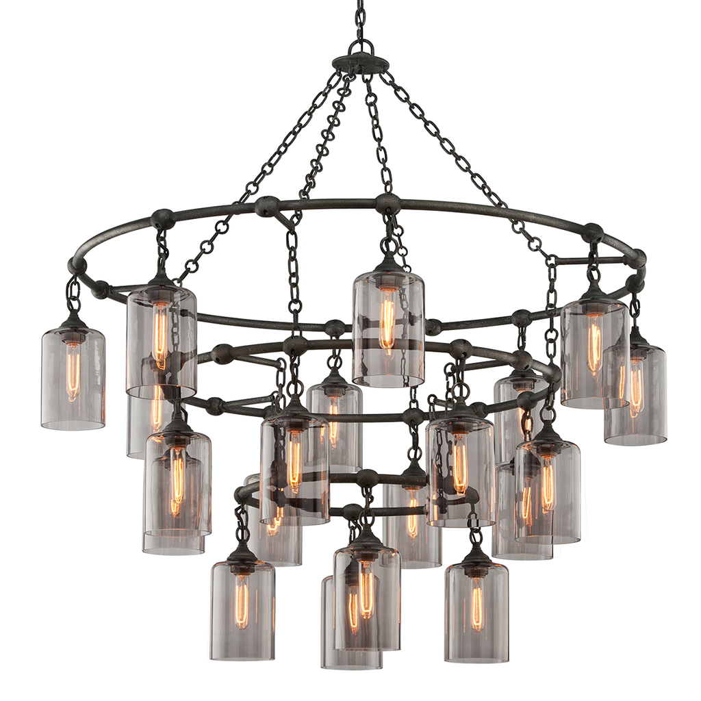 Gotham Chandelier 53" - Aged Silver