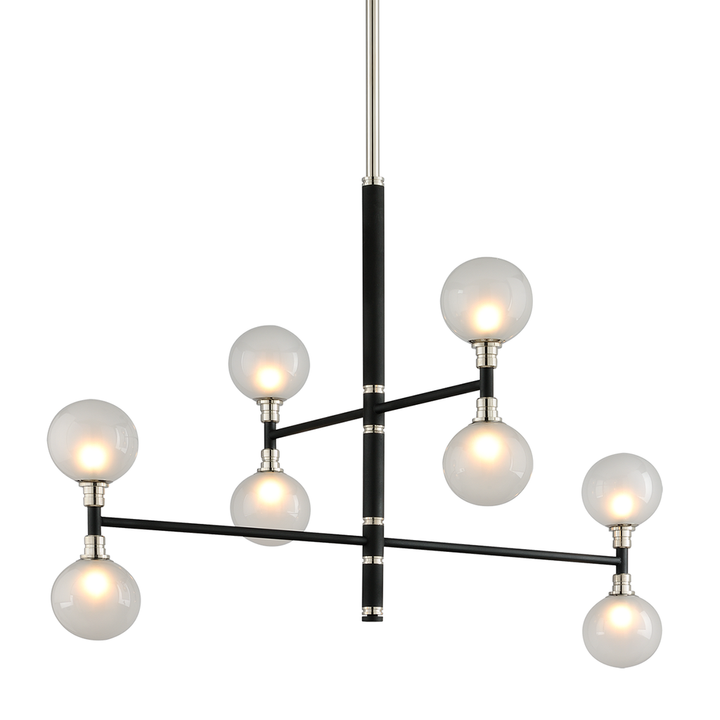 Andromeda Chandelier - Carbide Blk & Pol Nickel