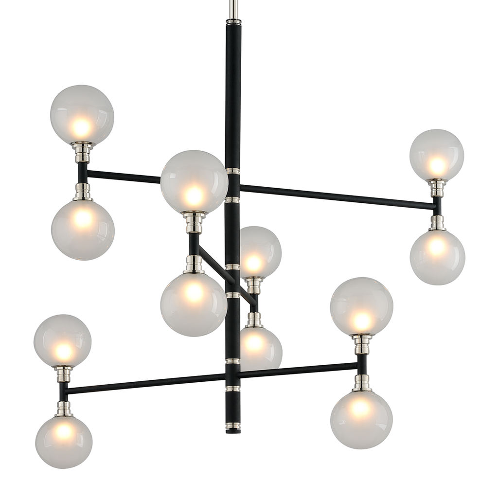 Andromeda Chandelier 37" - Carbide Black Polished Nickel