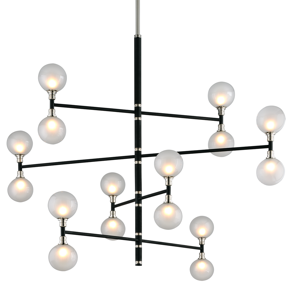 Andromeda Chandelier 44" - Carbide Black Polished Nickel