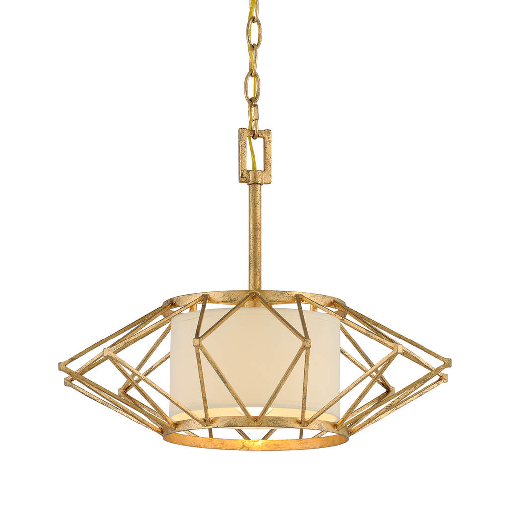 Calliope Pendant 6" - Rustic Gold Leaf