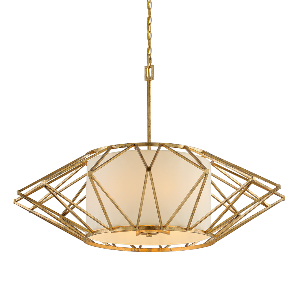 Calliope Chandelier - Rustic Gold Leaf