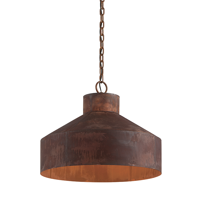 Rise & Shine Pendant 20" - Rust Patina