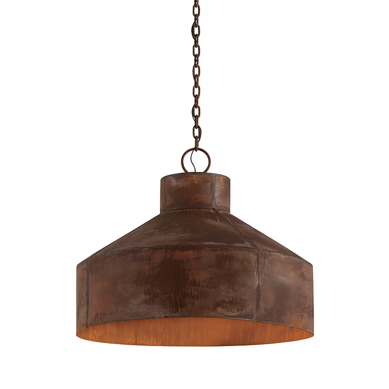 Rise & Shine Pendant 25" - Rust Patina