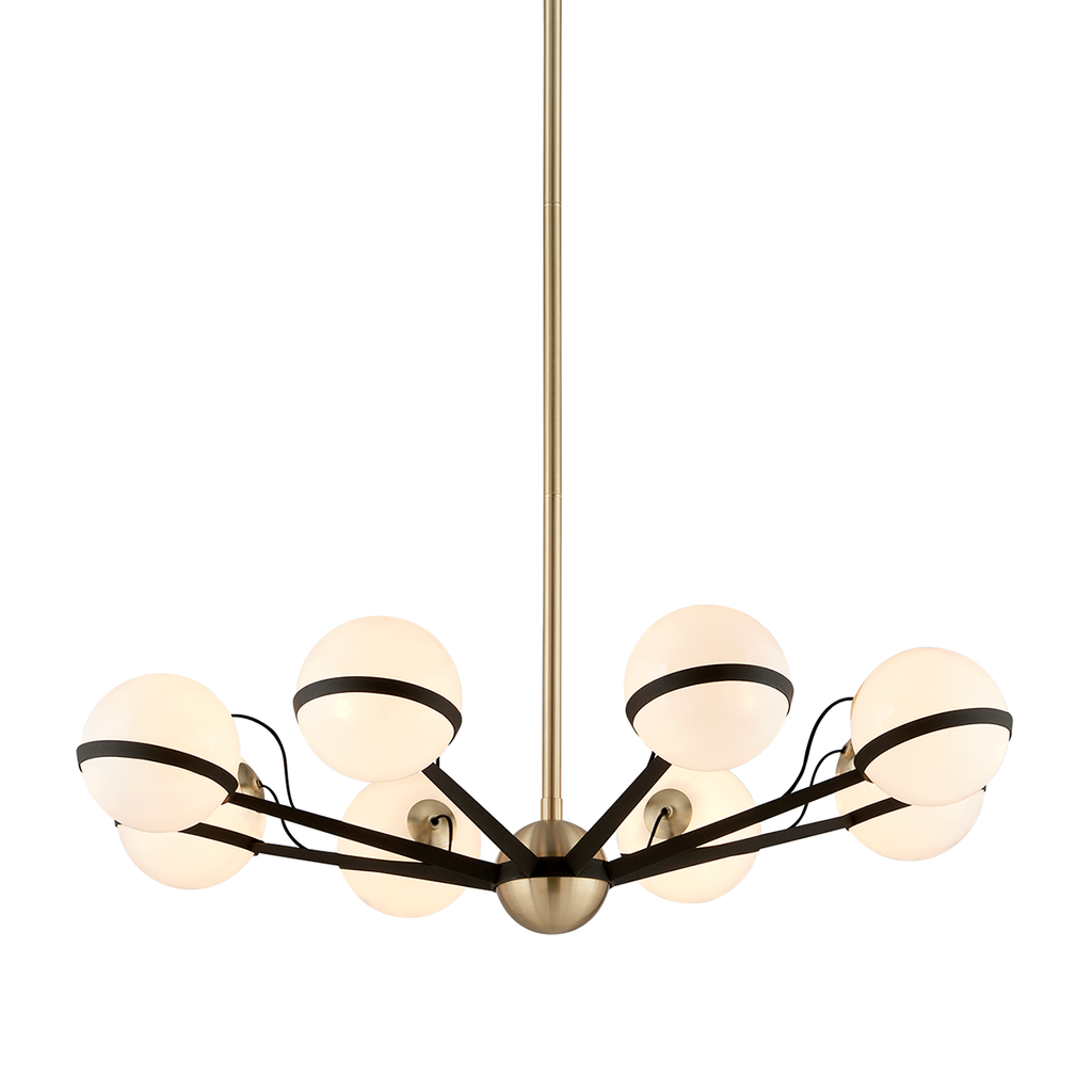 Ace Chandelier 9" - Textured Bronze Brushed Brass