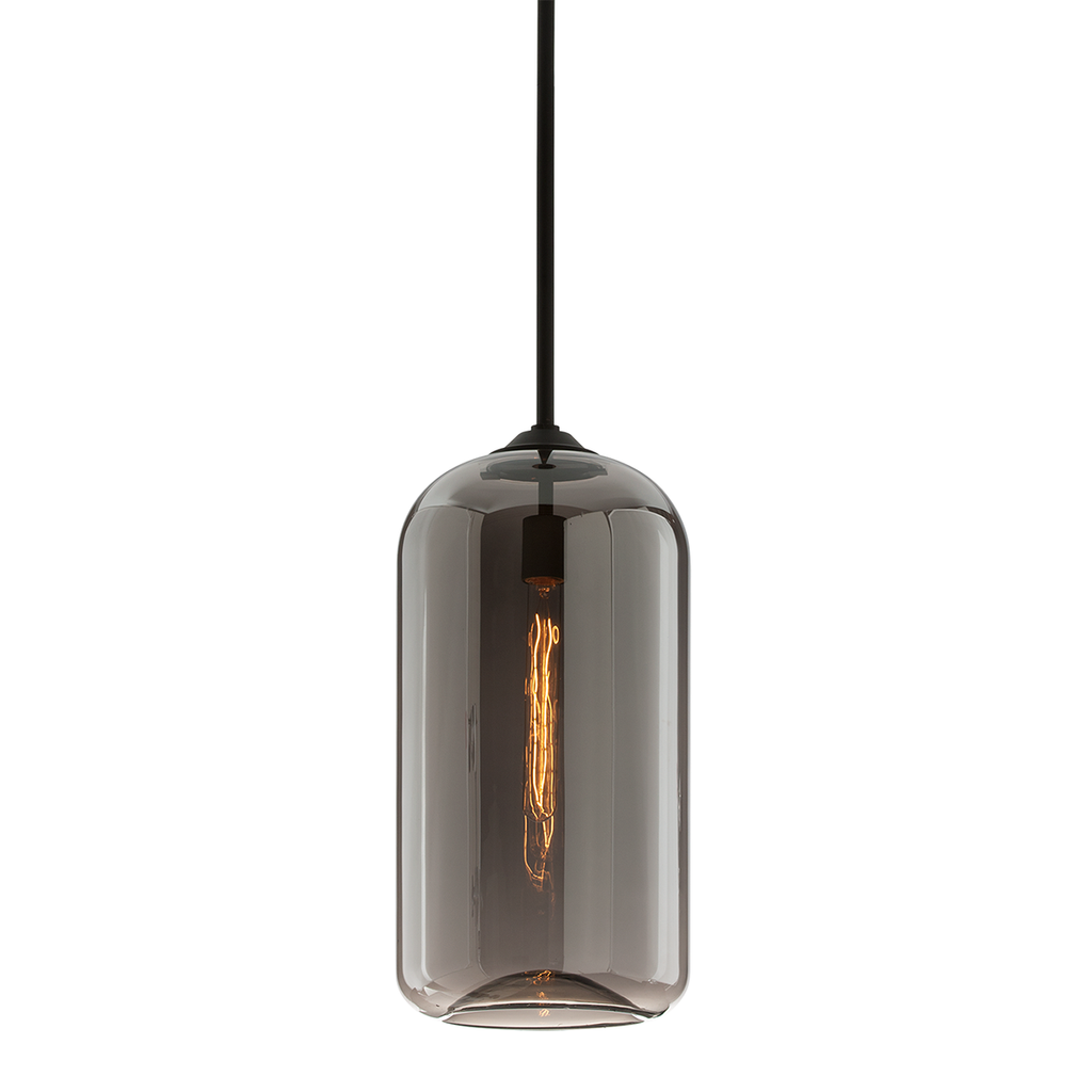 District Pendant Smoke Shade, 10" - Satin Black