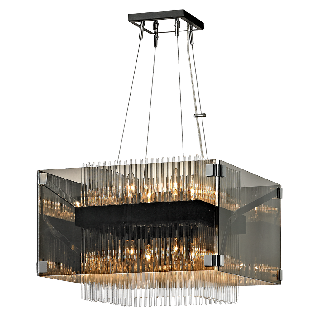 Apollo Chandelier 20" - Dark Bronze Polished Chrome