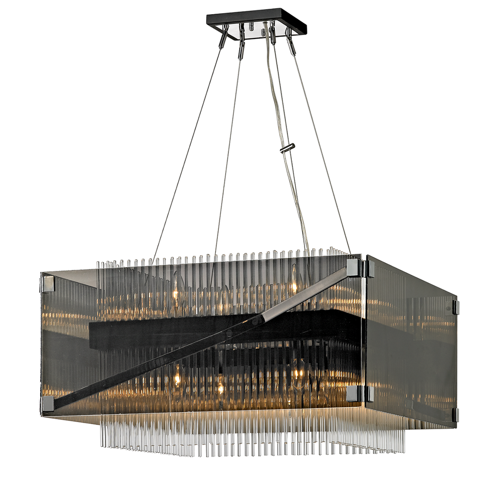 Apollo Chandelier 26" - Dark Bronze Polished Chrome