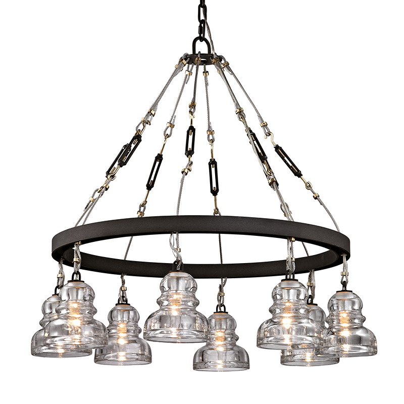 Menlo Park Chandelier 30" - Deep Bronze