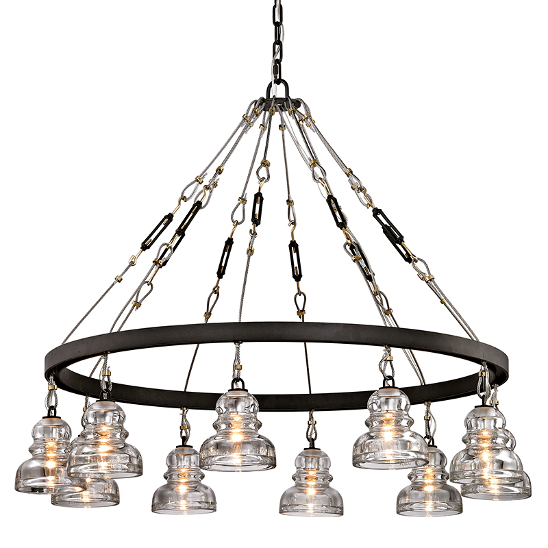 Menlo Park Chandelier 36" - Deep Bronze