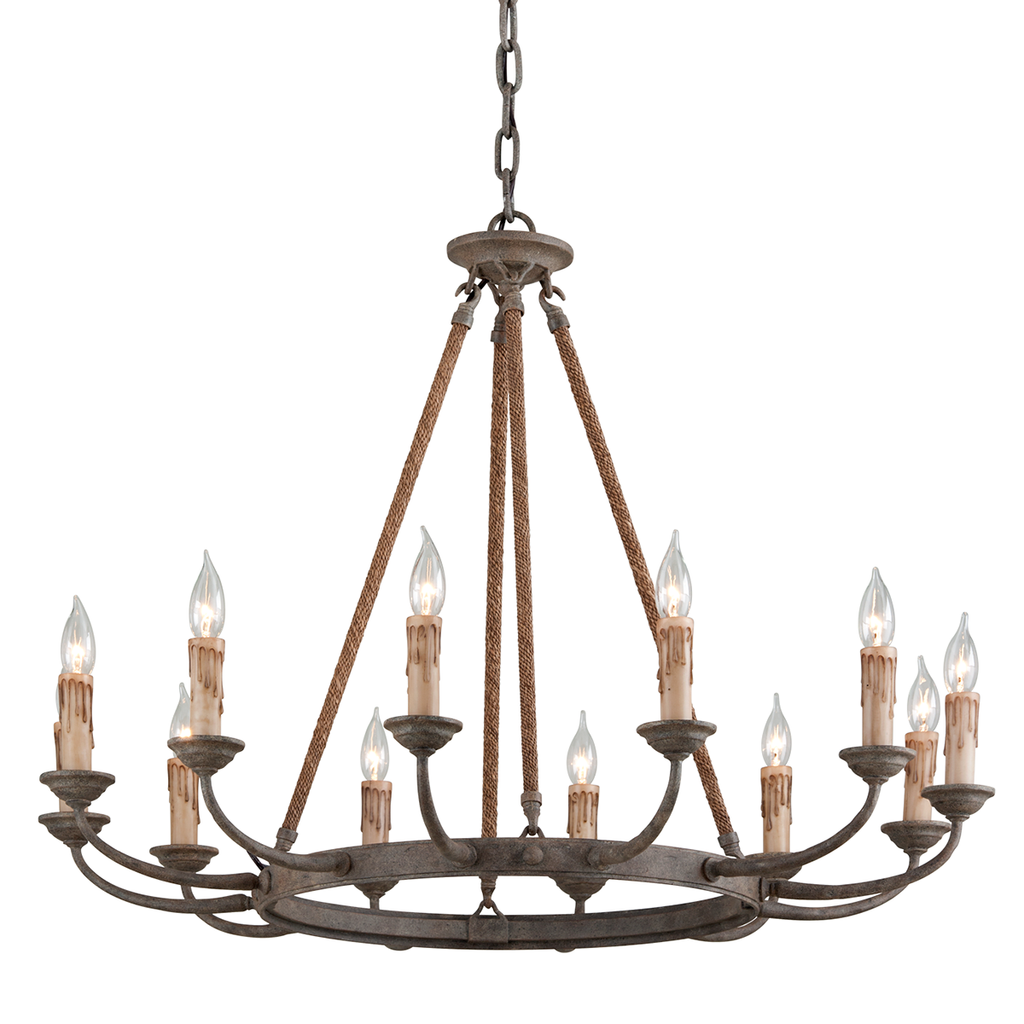 Cyrano Chandelier 27" - Earthen Bronze