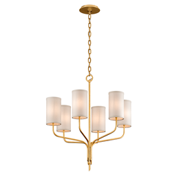 Juniper Chandelier 28" - Textured Gold Leaf