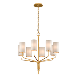 Juniper Chandelier 35" - Textured Gold Leaf