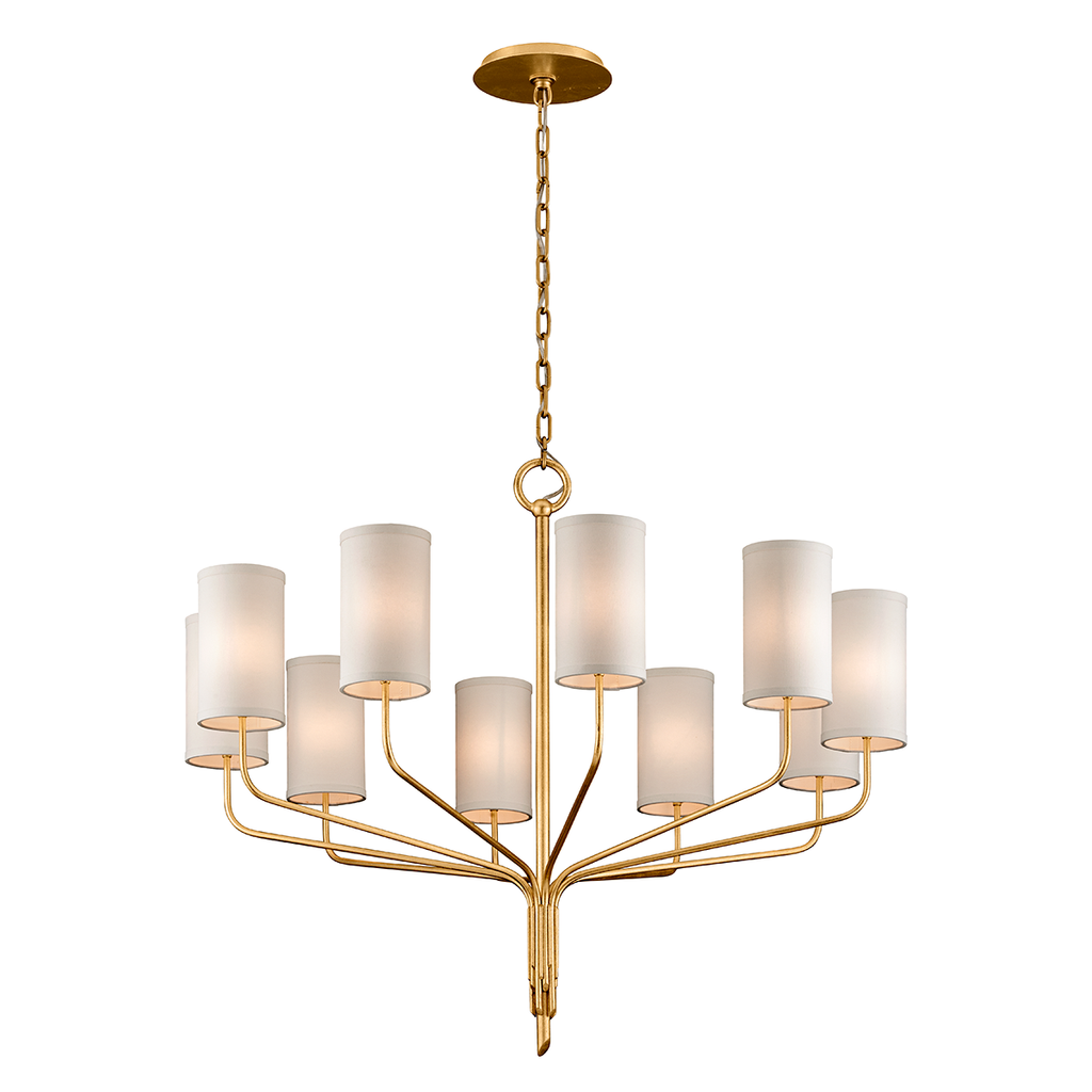 Juniper Chandelier 36" - Textured Gold Leaf