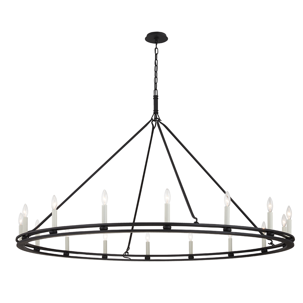 Sutton Chandelier 39" - Textured Black