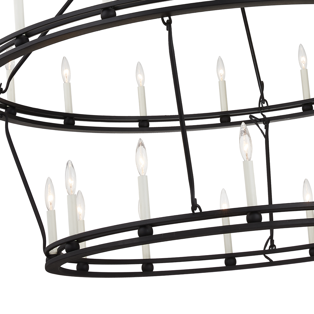 Sutton Chandelier 49" - Textured Black