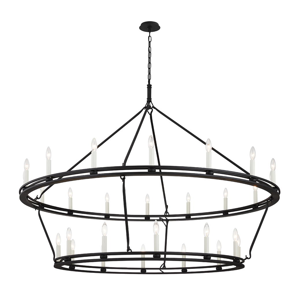 Sutton Chandelier 49" - Textured Black