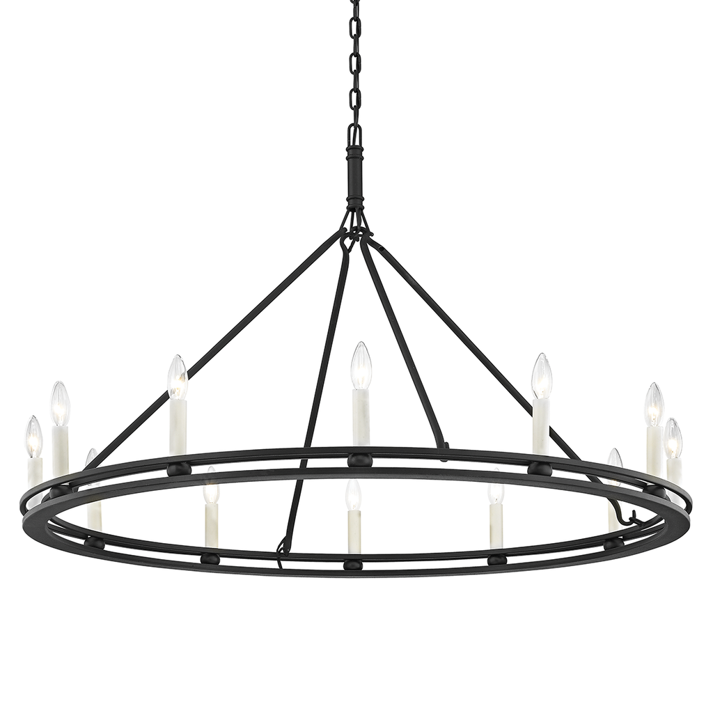 Sutton Chandelier 28" - Textured Black