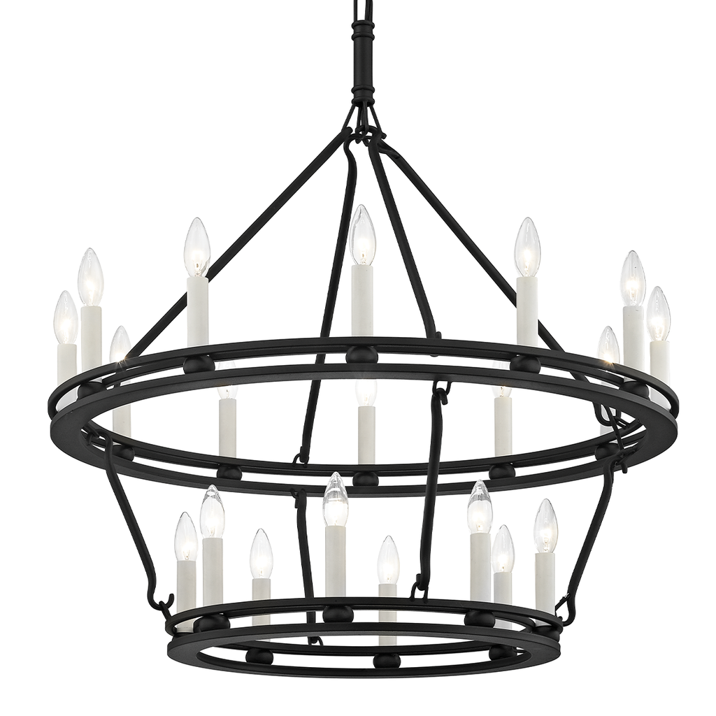 Sutton Chandelier 35" - Textured Black