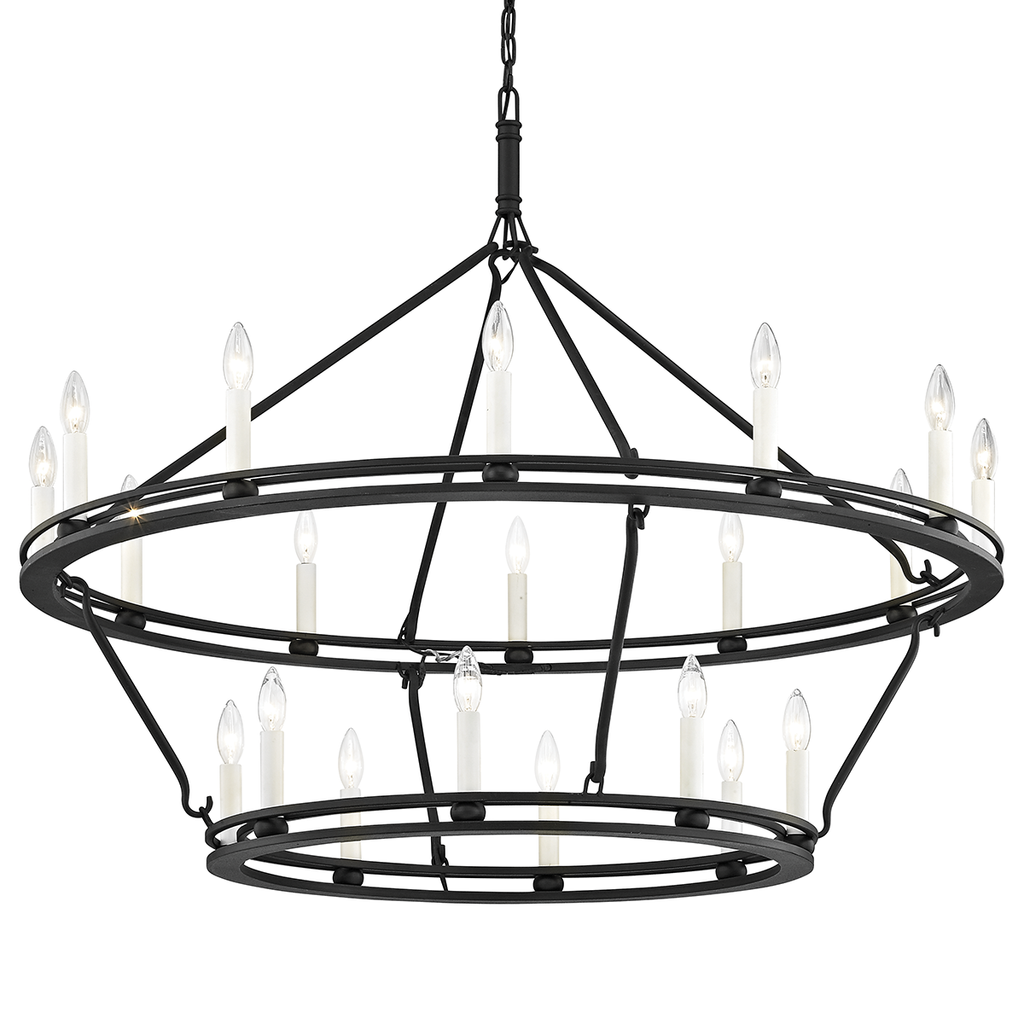 Sutton Chandelier 37" - Textured Black