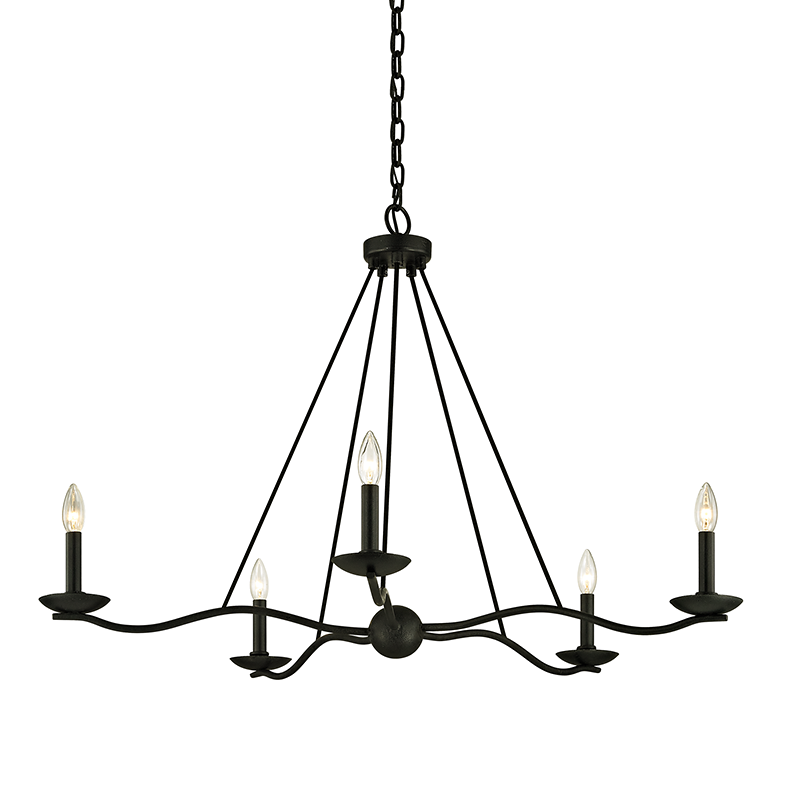 Sawyer Chandelier 26" - Forged Iron