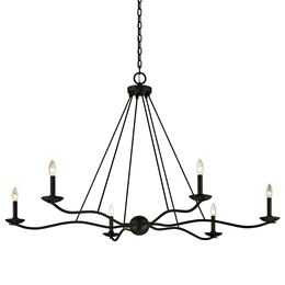 Sawyer Chandelier 32" - Forged Iron