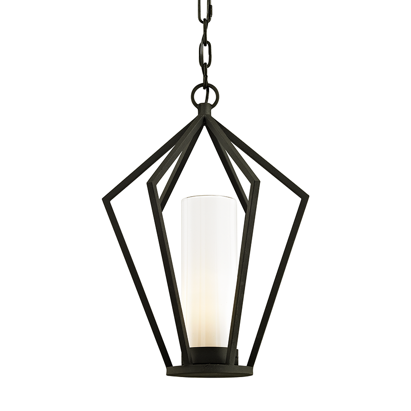 Whitley Heights Hanging Lantern - Textured Black