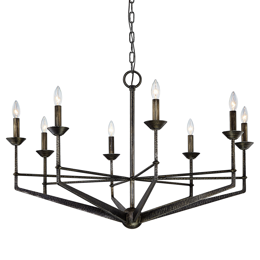 Glasgow Chandelier 25" - Pompeii Silver