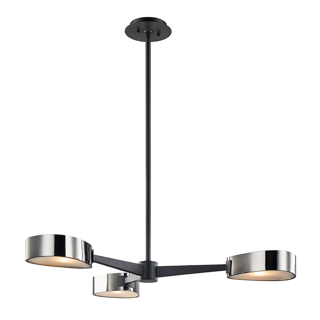 Allisio Chandelier 2" - Carbide Black And Black Chrome