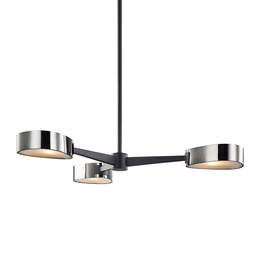 Allisio Chandelier 2" - Carbide Black And Black Chrome