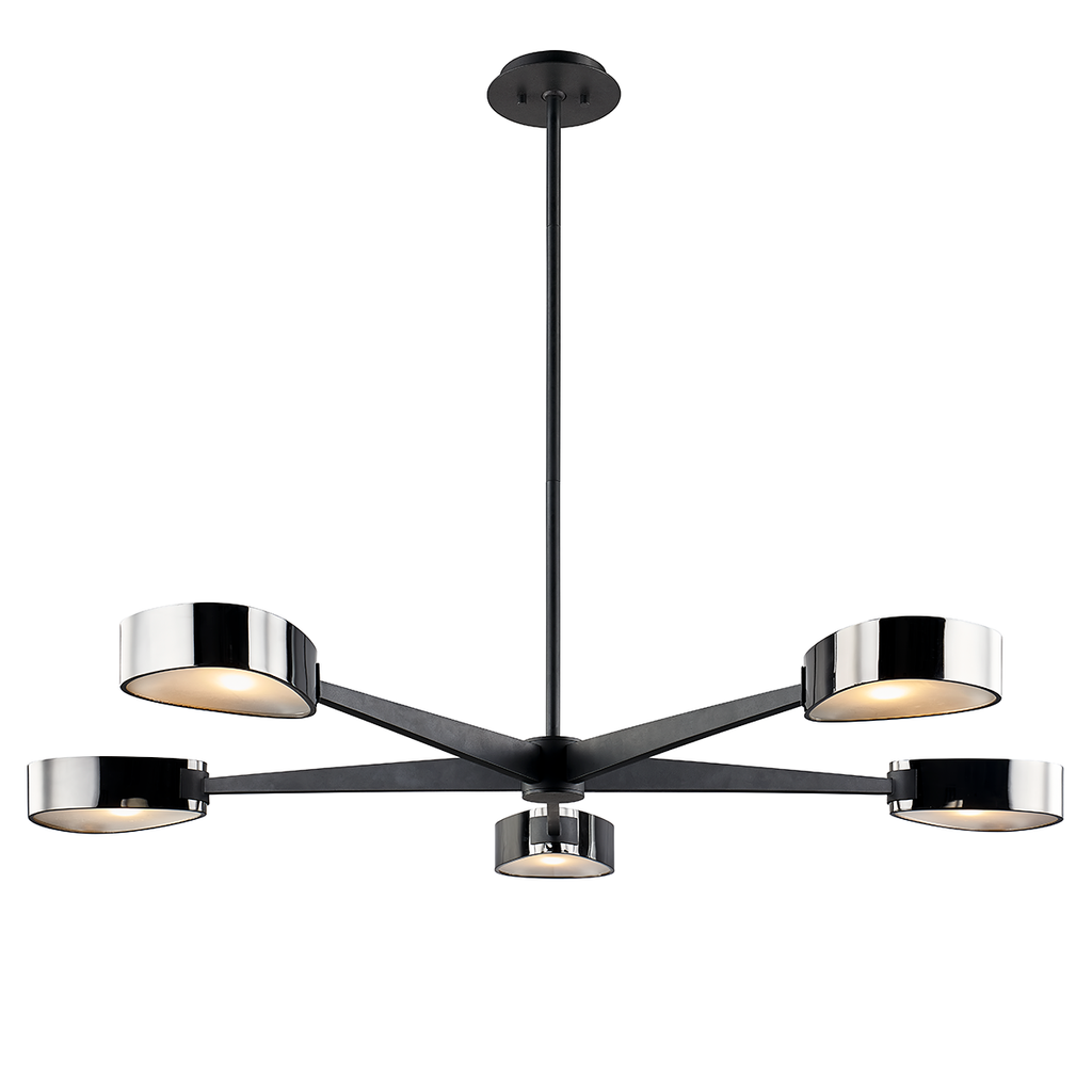 Allisio Chandelier 3" - Carbide Black And Black Chrome