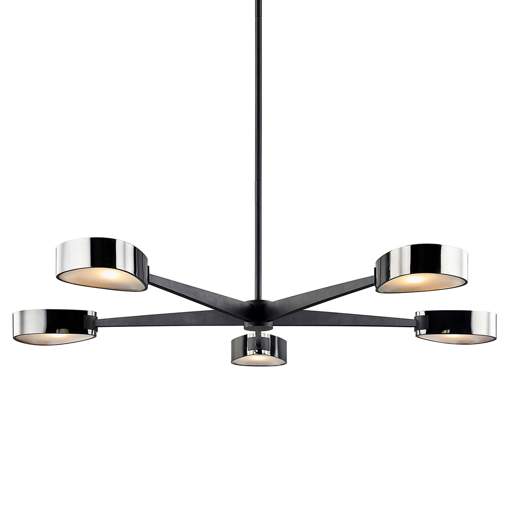 Allisio Chandelier 3" - Carbide Black And Black Chrome