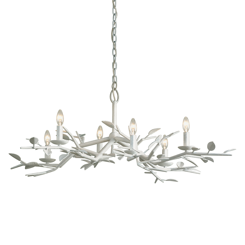 Aubrey Chandelier 16" - Gesso White