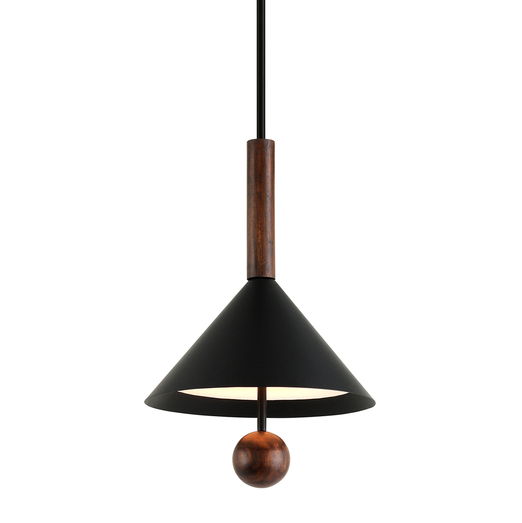 Ranger Pendant 26" - Black And Natural Acacia