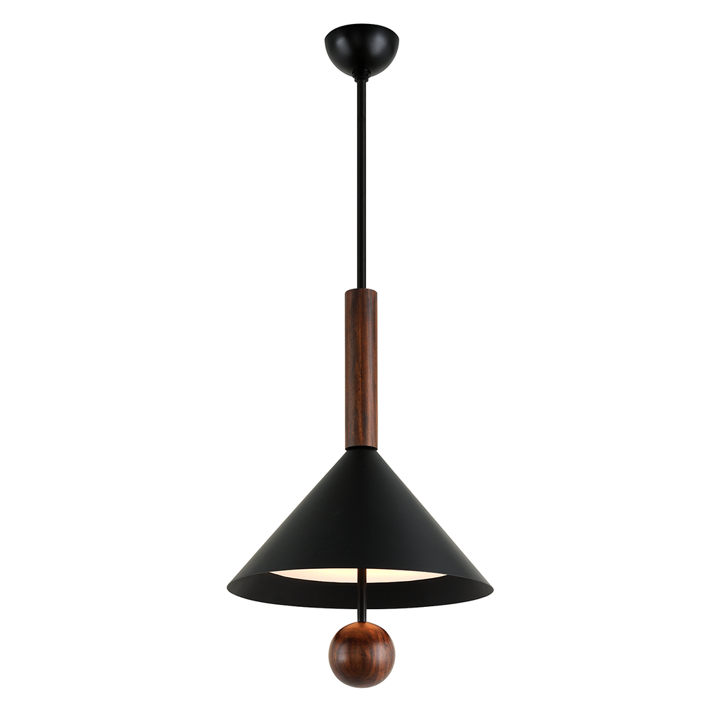 Ranger Pendant 35" - Black And Natural Acacia